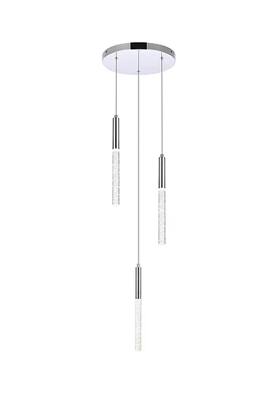Elegant Ruelle 3 Lights Chrome Pendant 5203D12C