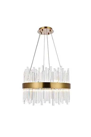 Elegant Dallas 14 Light Gold Chandelier Clear Royal Cut Crystal 3000D20G