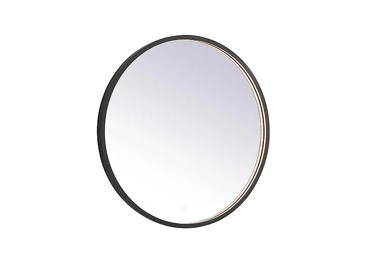 Elegant Pier 28 In. Led Mirror with Adjustable Color Temperature 3000K/4200K/6400K in Black MRE6028BK