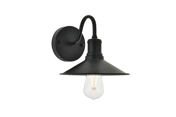 Elegant Etude 1 Light Black Wall Sconce LD4033W9BK
