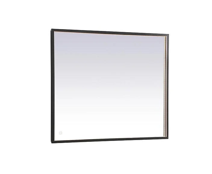 Elegant Pier 30X36 In. Led Mirror with Adjustable Color Temperature 3000K/4200K/6400K in Black MRE63036BK