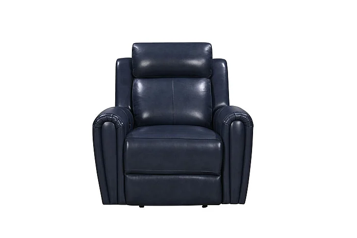 Leather Italia USA Jonathan P1 Glider Recliner in Blue 1712-E3215G-017378LV