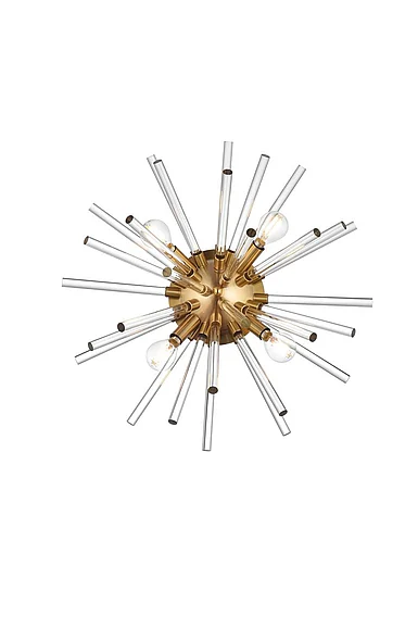 Elegant Sienna 18 In. Crystal Rod Wall Sconce in Gold 2502W18SG