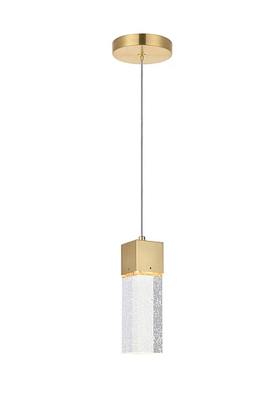 Elegant Novastella 1 Light Gold Led Pendant 5300D4G