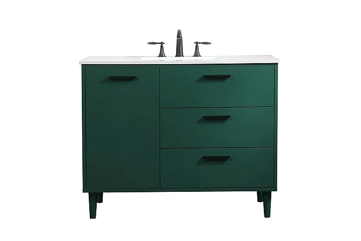 Elegant 42 In. Bathroom Vanity in Green VF47042MGN CLOSEOUT