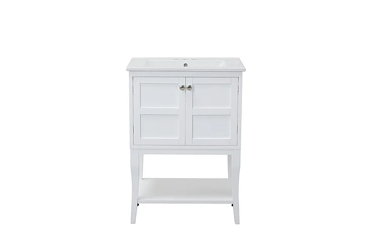 Elegant 2 Doors Cabinet 24 In. x 18 In. x 34 In. in White VF2100
