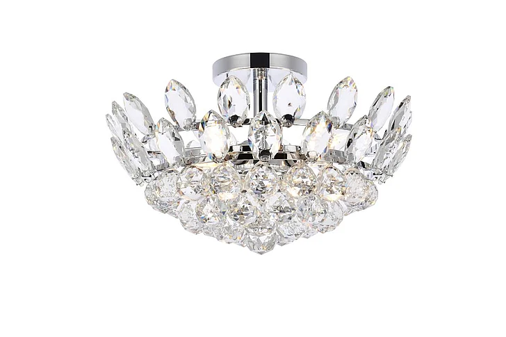 Elegant Emilia 16 In. Flush Mount in Chrome 1105F16C CLOSEOUT