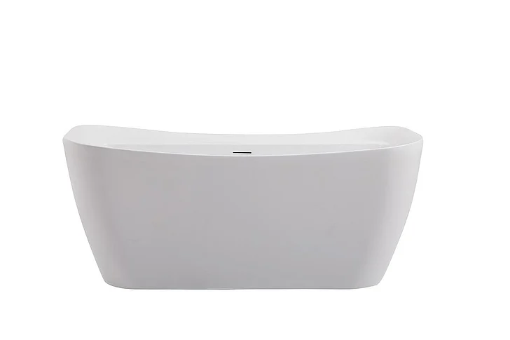 Elegant 59 In. Soaking Bathtub in Glossy White BT10459GW