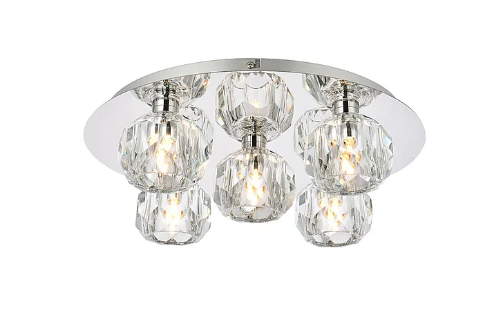 Elegant Graham 5 Light Ceiling Lamp in Chrome 3509F16C