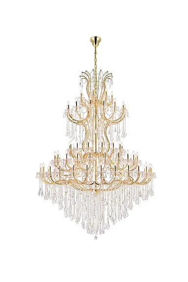 Elegant Maria Theresa 85 Light Gold Chandelier Clear Royal Cut Crystal 2800G96G/RC