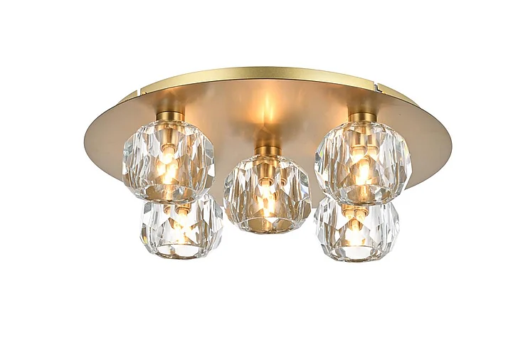 Elegant Graham 5 Light Ceiling Lamp in Gold 3509F16G