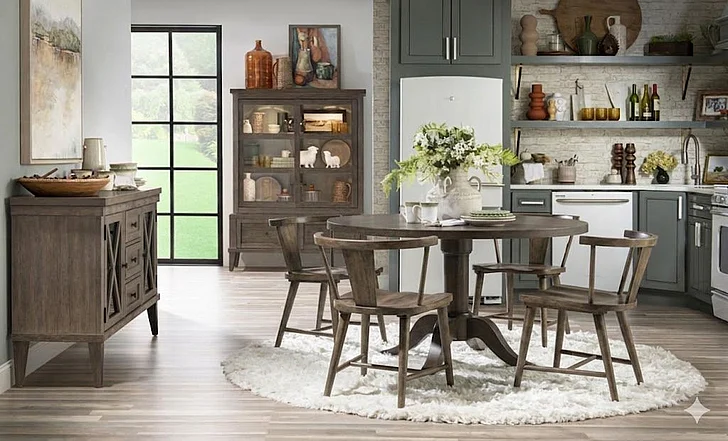 Legacy Classic Trisha Yearwood 5pc Round Dining Room Set in Cocoa