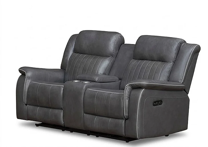 McFerran Home Furnishing SF8024 Power Reclining Loveseat in Gray SF8024-L