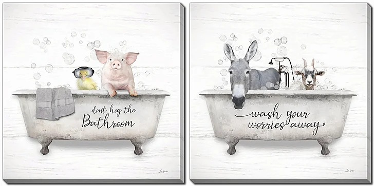 Streamline Art Wash Your Worries Away Set of 2 E770576