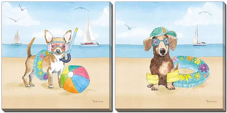 Streamline Art Summer Paws Set of 2 E770606