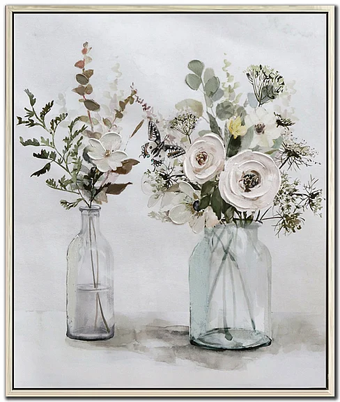 Streamline Art Blossoms in Vessels I E771627