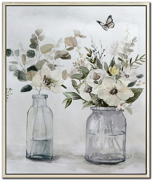 Streamline Art Blossoms in Vessels II E771634