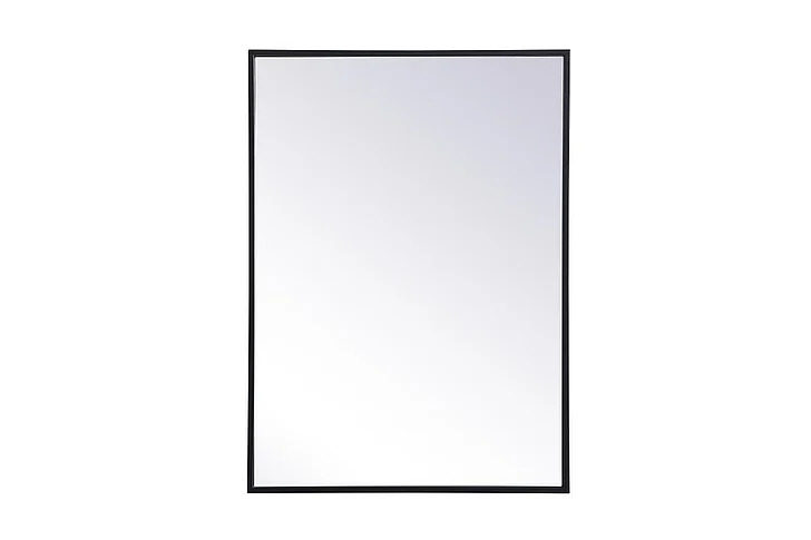 Elegant Metal Mirror Medicine Cabinet 20 In. x 28 In. in Black MR572028BLK