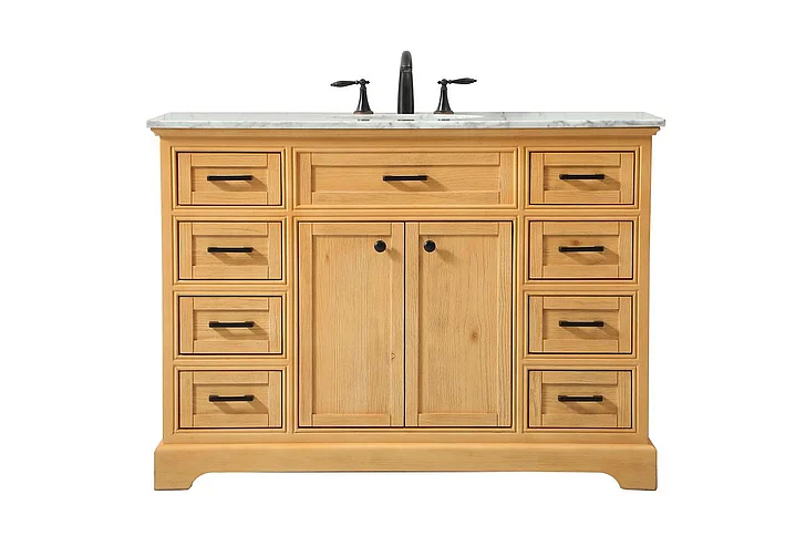 Elegant 48 In. Single Bathroom Vanity in Natural Wood VF15048NW
