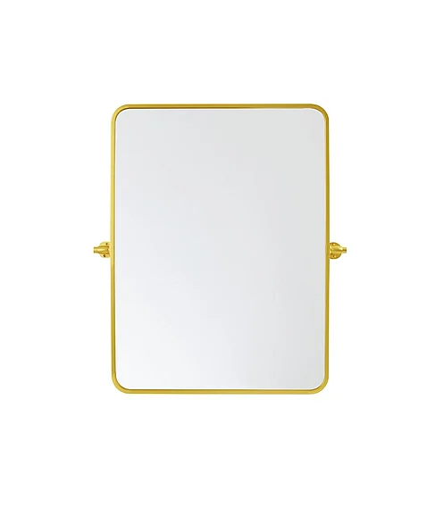 Elegant Soft Corner Pivot Mirror 24X32 In. in Gold MR6A2432GD CLOSEOUT