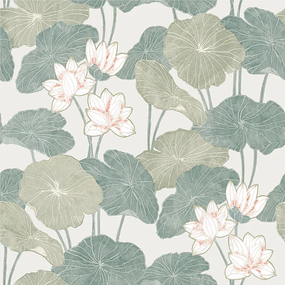 York RoomMates Lily Pad Green Peel & Stick Wallpaper RMK11438WP