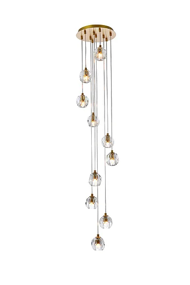 Elegant Eren 10 Lights Gold Pendant 3505G11G