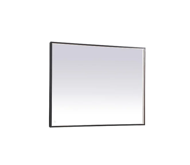 Elegant Pier 36X48 In. Led Mirror with Adjustable Color Temperature 3000K/4200K/6400K in Black MRE63648BK