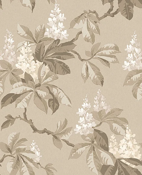 York Advantage Chestnut Beige Floral Wallpaper (Double Roll) 4164-M1820