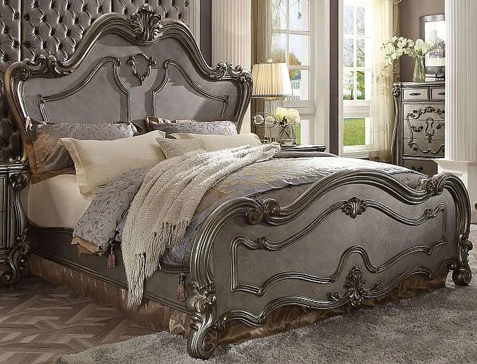 Acme Versailles Queen Panel Bed in Gray 26860Q