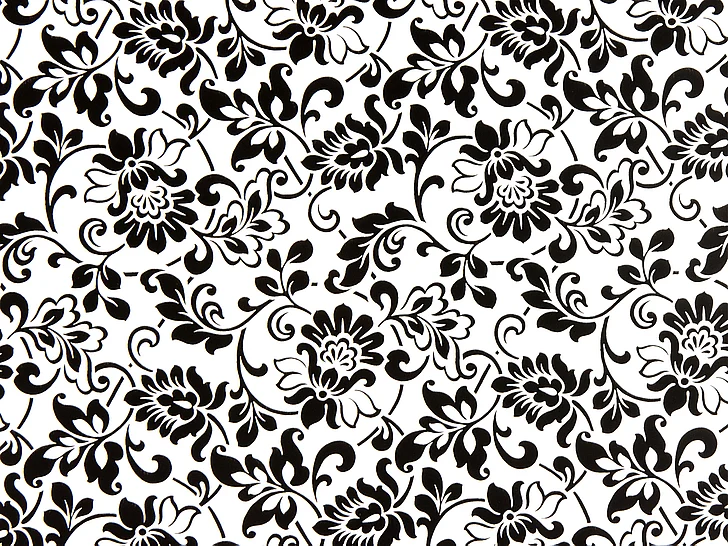 York Fablon Black & White Damask Adhesive Film FAB10247