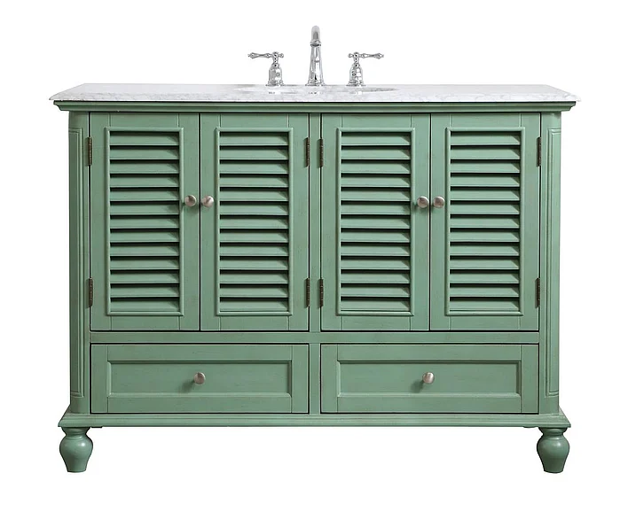 Elegant 48 In. Single Bathroom Vanity in Vintage Mint VF30548VM