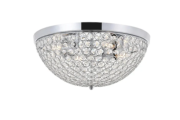 Elegant Taye 4 Light Chrome Flush Mount LD5012F18C CLOSEOUT