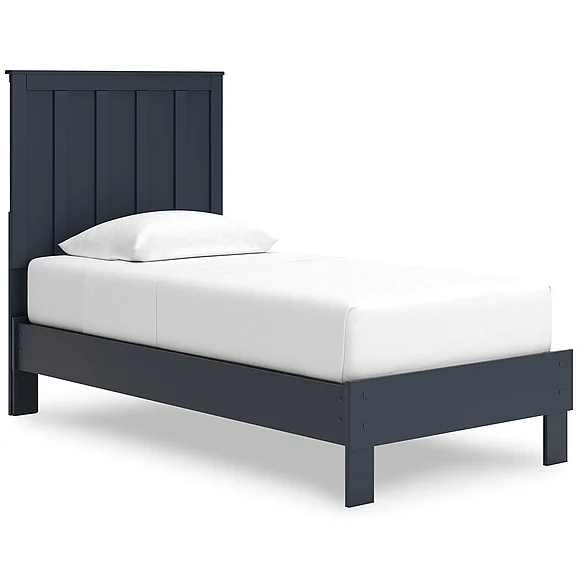 Simmenfort Twin Platform Bed in Navy Blue EB1528B1 FedEx/UPS