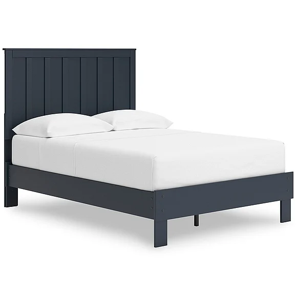 Simmenfort Full Platform Bed in Navy Blue EB1528B2 FedEx/UPS