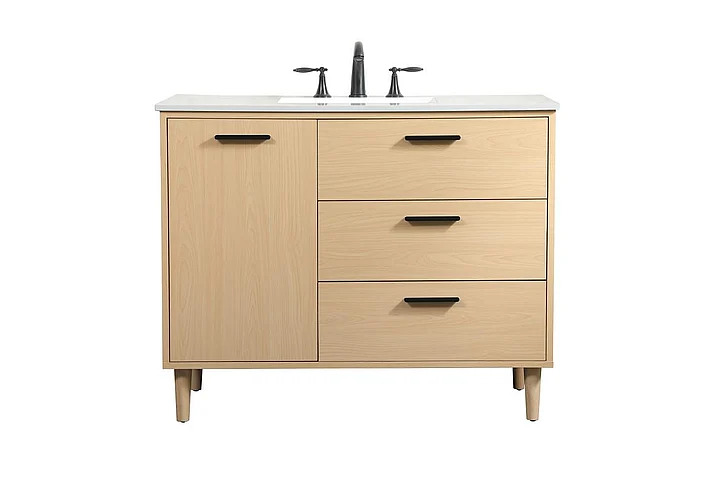 Elegant 42 In. Bathroom Vanity in Maple VF47042MMP