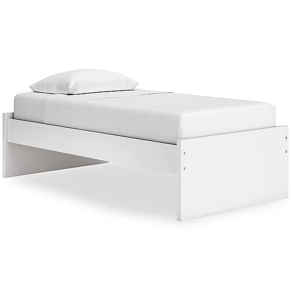Onita Twin Platform Bed in White EB9630B2 FedEx/UPS