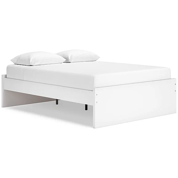 Onita Queen Platform Bed in White EB9630B4 FedEx/UPS