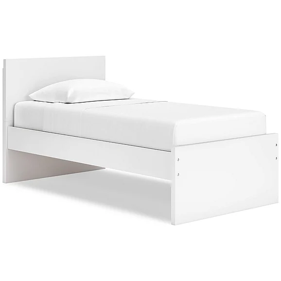 Onita Twin Panel Platform Bed in White EB9630B5 FedEx/UPS
