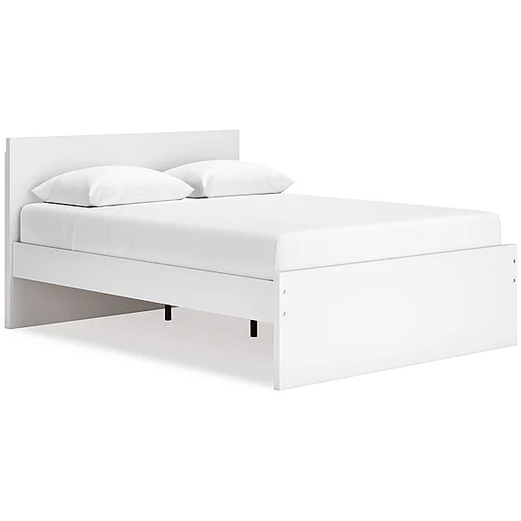 Onita Queen Panel Platform Bed in White EB9630B8 FedEx/UPS