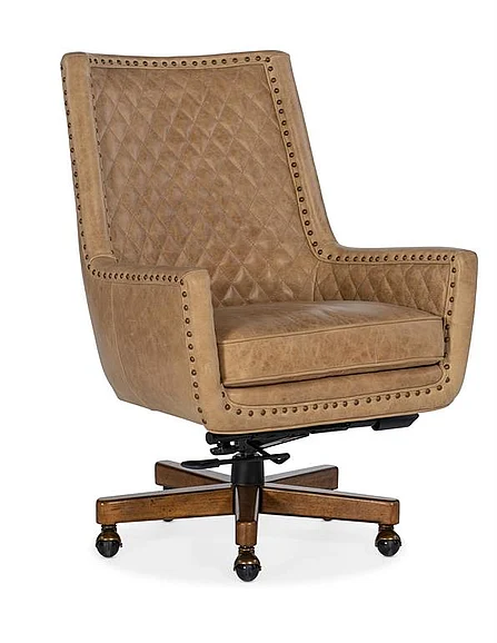 Hooker Furniture EC Kent Executive Swivel Tilt Chair in Venerando Bisque EC206-081