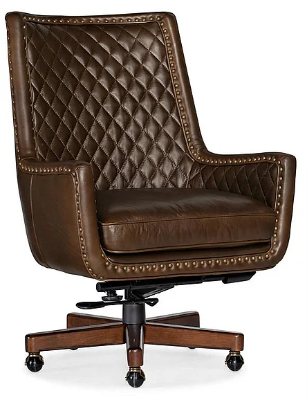 Hooker Furniture EC Kent Executive Swivel Tilt Chair in Valencia Arroz EC206-088