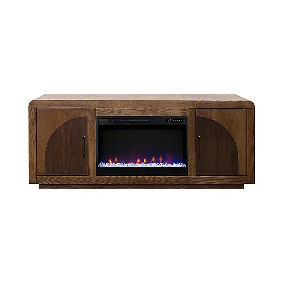 Legends Furniture Eclipse Fireplace Console in Bourbon/Walnut EC5210.OBR