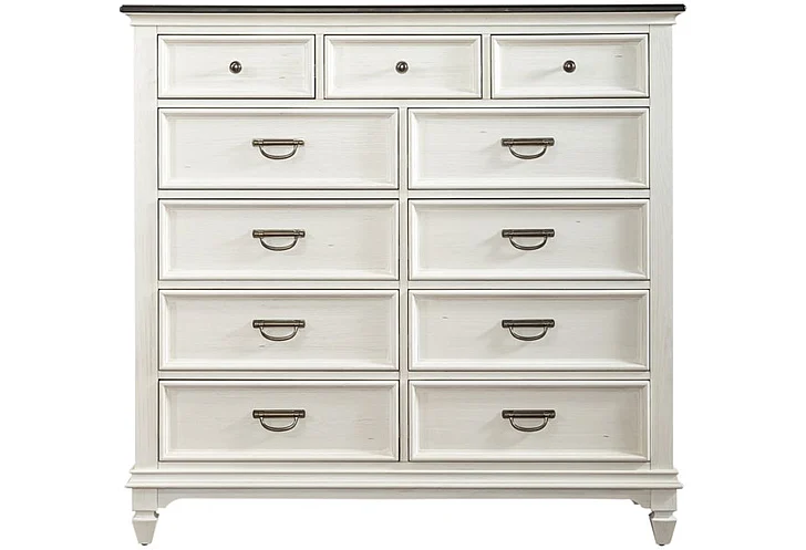 Liberty Furniture Allyson Park 11 Drawer Chesser in Wirebrushed White 417-BR32
