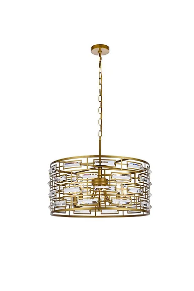 Elegant Kennedy 24 In. Pendant in Brass 1108D24BR