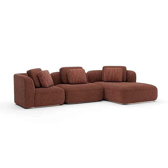 Caracole Sasso Right Chaise Sectional Large in Saffron UPH-426-SEC10-A