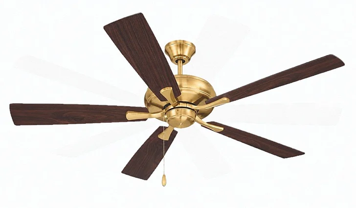 Craftmade Eos 60" 5-Blade Ceiling Fan in Brushed Polished Nickel w/ Brushed Nickel/Greywood Blades