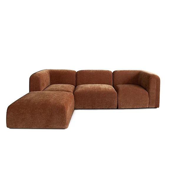 Diamond Sofa Echo 4pc Modular Set in Amber Fabric