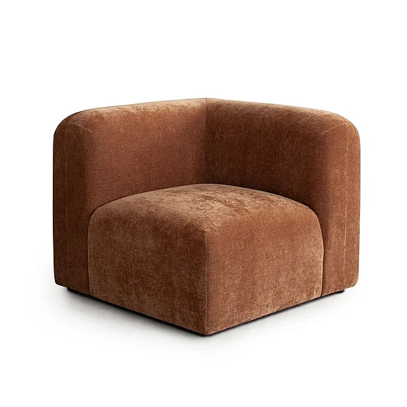 Diamond Sofa Echo Square Corner in Amber Fabric ECHOSCAM