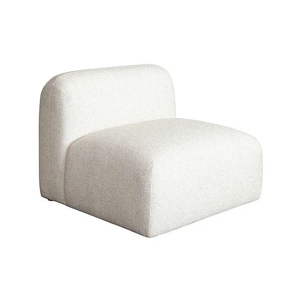Diamond Sofa Echo Armless Chair in Cream Fabric ECHOACCM