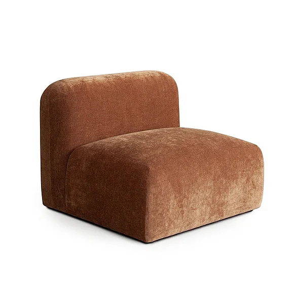 Diamond Sofa Echo Armless Chair in Amber Fabric ECHOACAM